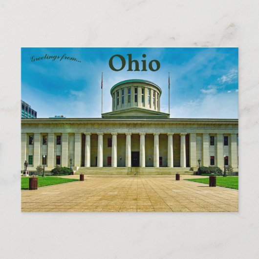 Het Ohio State House in Columbus, Ohio Briefkaart (Voorkant)