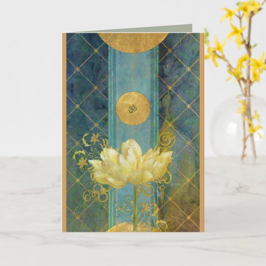 Het ohm is waar het hart kaart is (Gele Bloem)