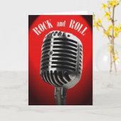 Het Old Time Rock and Roll Wenskaart Kaart (Gele Bloem)