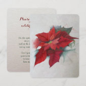 Het Olieverfschilderij van Kerstmis van poinsettia Kaart (Voorkant / Achterkant)