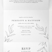 Het olievloeistof van de lijn allen in één uitnodi drieluik uitnodiging (Binnenkant midden)