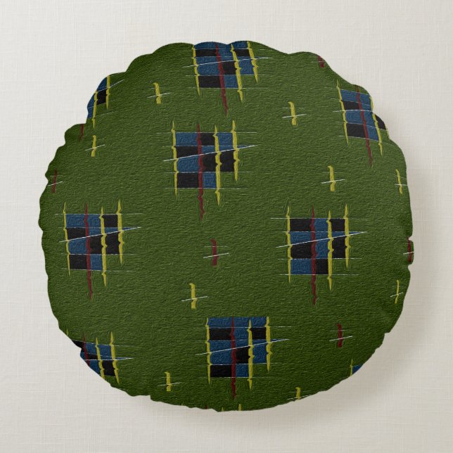 Het olive Branch Round-kussen Rond Kussen (Voorkant)