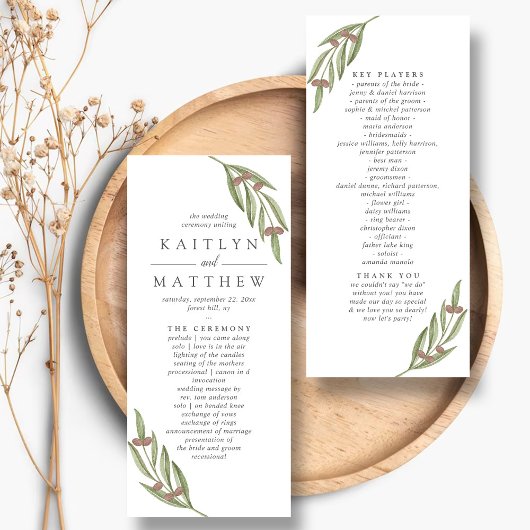 Het Olive Branch Wedding Collectie - Programma