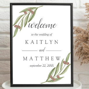 Het Olive Branch Wedding Collectie Welkom Poster