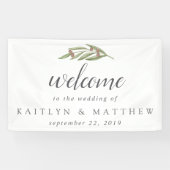 Het Olive Branch Wedding Collectie Welkom Spandoek (Horizontaal)