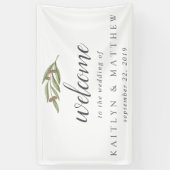 Het Olive Branch Wedding Collectie Welkom Spandoek (Verticaal)