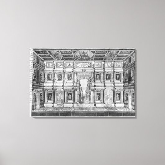 Het Olympisch theater in Vicenza Canvas Afdruk (Voorkant)