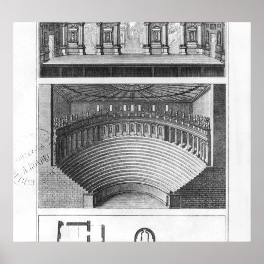 Het Olympisch theater in Vicenza Poster (Voorkant)