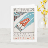 Het olympische Lake Placid 1936 WPA van de Pret Kaart (Gele Bloem)