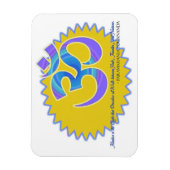 Het OM Aum symbool Paramahansa Yogananda citaat Magneet (Verticaal)