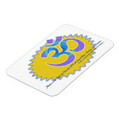 Het OM Aum symbool Paramahansa Yogananda citaat Magneet (Linkerzijde)