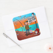 Het omarmen van de Geviste passie Vierkante Sticker (Envelop)
