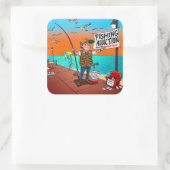 Het omarmen van de Geviste passie Vierkante Sticker (Tas)