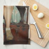 Het omarmen van de Retro Crazy Cat Lady Vibes Theedoek (Quarter Fold)