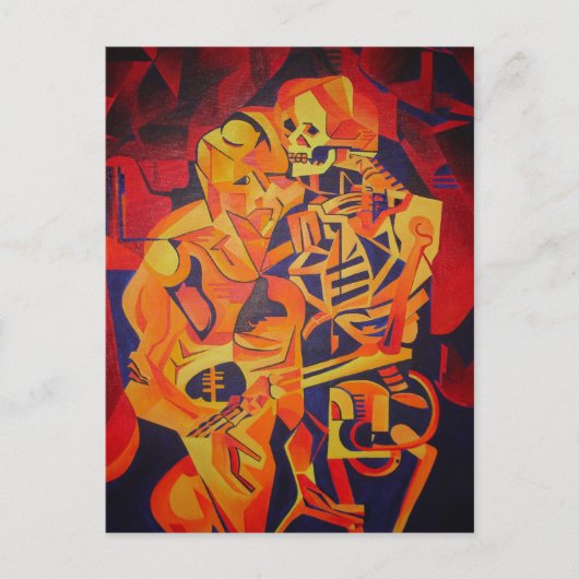 Het omarmen van Dood Colorful Geometric Art Briefkaart (Voorkant)