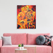 Het omarmen van Dood Colorful Geometric Art Canvas Afdruk (Insitu (Woonkamer))