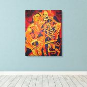 Het omarmen van Dood Colorful Geometric Art Canvas Afdruk (Insitu (Houten vloer))