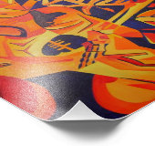 Het omarmen van Dood Colorful Geometric Art Foto Afdruk (Hoek)