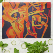 Het omarmen van Dood Colorful Geometric Art Theedoek (Gevouwen)