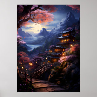 Het omarmen van Japanse cultuur kunstschilderij Poster