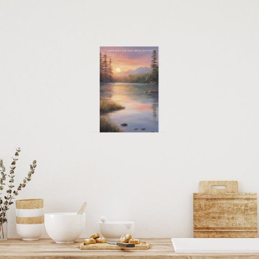 Het omarmen van vrede en vreugde poster (Keuken)