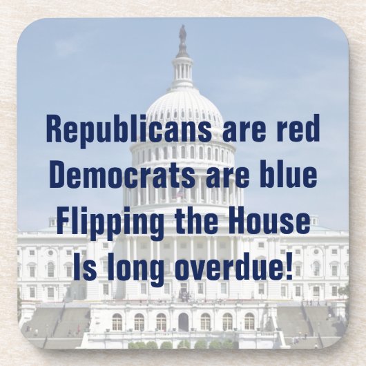 Het omdraaien van de Tweede Kamer Bier Onderzetter (Voorkant)