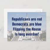 Het omdraaien van de Tweede Kamer Briefkaart (Voorkant / Achterkant)