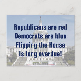 Het omdraaien van de Tweede Kamer Briefkaart