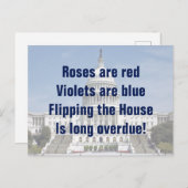 Het omdraaien van de Tweede Kamer Briefkaart (Voorkant / Achterkant)