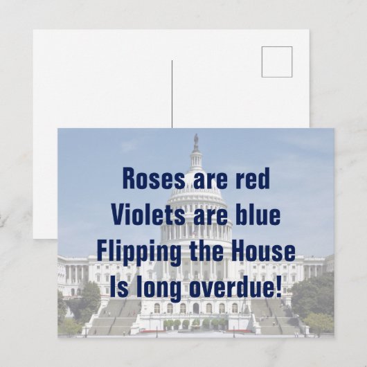 Het omdraaien van de Tweede Kamer Briefkaart (Voorkant / Achterkant)
