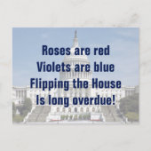 Het omdraaien van de Tweede Kamer Briefkaart (Voorkant)