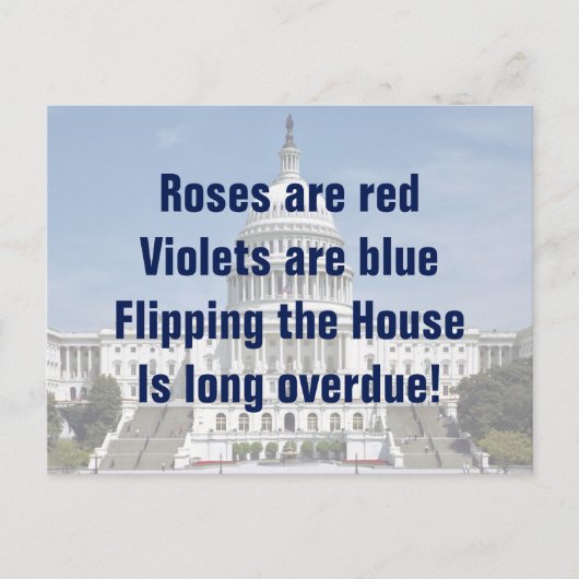 Het omdraaien van de Tweede Kamer Briefkaart (Voorkant)