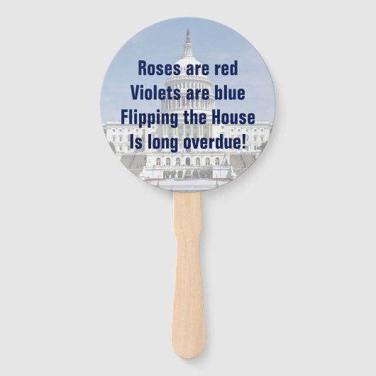 Het omdraaien van de Tweede Kamer Handwaaier (Voorkant)