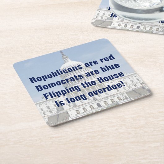 Het omdraaien van de Tweede Kamer Kartonnen Onderzetters (Schuin)