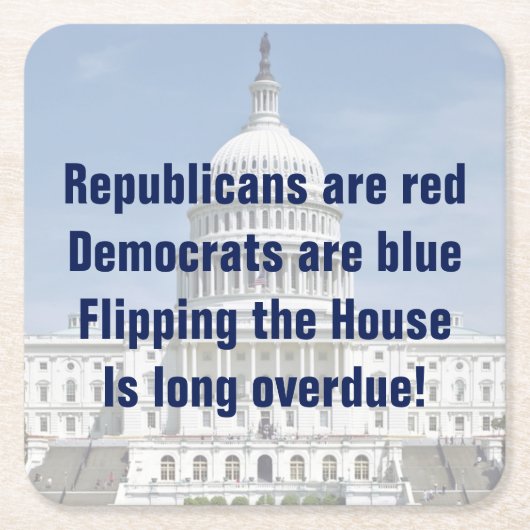 Het omdraaien van de Tweede Kamer Kartonnen Onderzetters (Voorkant)