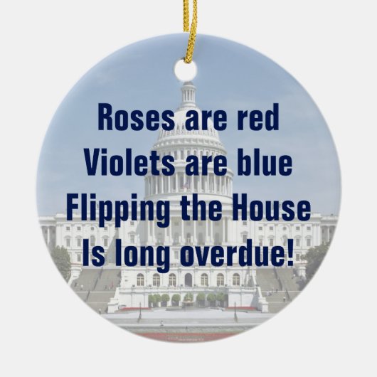 Het omdraaien van de Tweede Kamer Keramisch Ornament (Voorkant)