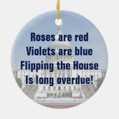 Het omdraaien van de Tweede Kamer Keramisch Ornament (Achterkant)