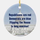 Het omdraaien van de Tweede Kamer Keramisch Ornament (Achterkant)