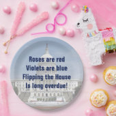 Het omdraaien van de Tweede Kamer Papieren Bordje (Feest)