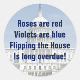 Het omdraaien van de Tweede Kamer Ronde Sticker