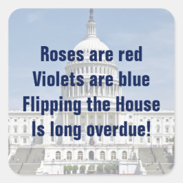 Het omdraaien van de Tweede Kamer Vierkante Sticker