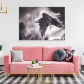 Het Omen Raven Canvas (Insitu (Woonkamer))