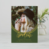 Het omgekeerde Manuscript van de Rendy van de Kuns Folie Uitnodiging (Staand Voorkant)