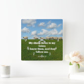 Het omgekeerde van de manuscripten, John 10:27 Mij Vierkante Klok (Huis)