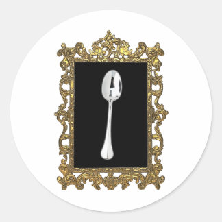 Het omgeslagen lef ronde sticker