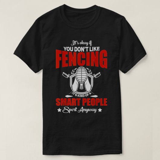 Het omheinen is een slimme sport, grappige afscher t-shirt (Design voorkant)