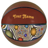 Het omhoog drijven Kleurrijke Moderne Abstracte Fr Basketbal (Voorkant)