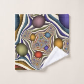 Het omhoog vliegen, Kleurrijk, Modern, Abstract Fr Bad Handdoek (Wasdoekje)