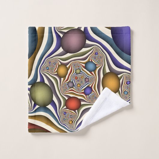 Het omhoog vliegen, Kleurrijk, Modern, Abstract Fr Bad Handdoek (Wasdoekje)