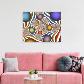 Het omhoog vliegen, Kleurrijk, Modern, Abstract Fr Canvas Afdruk (Insitu (Woonkamer))